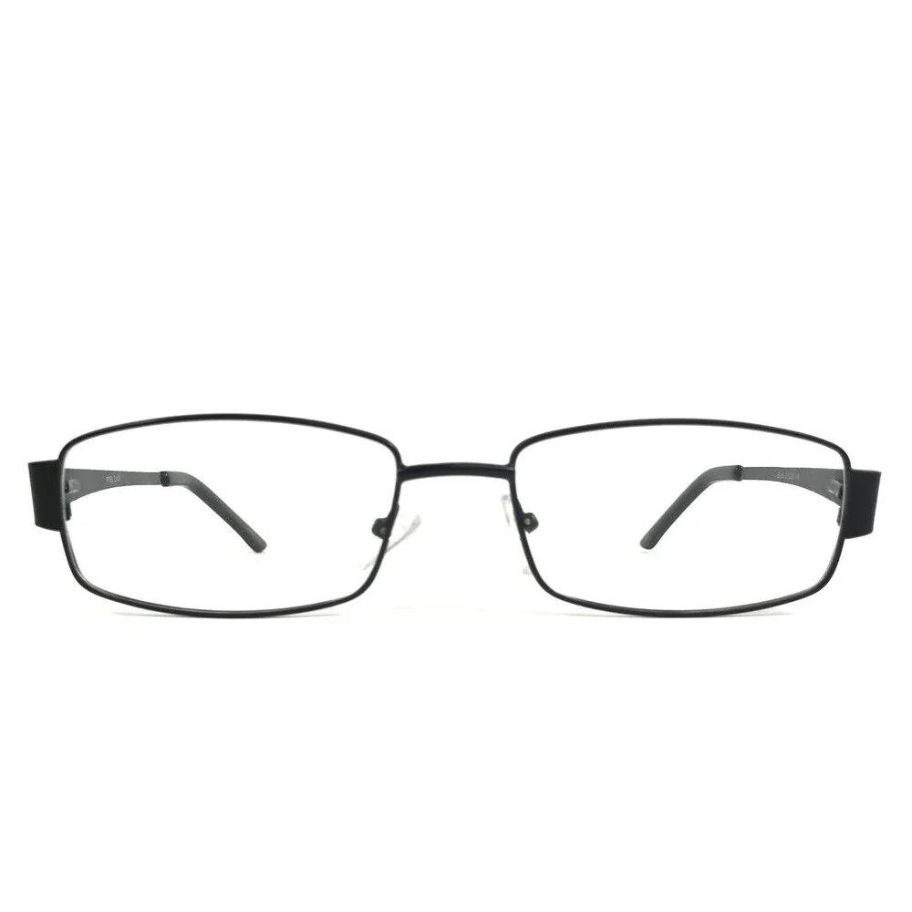 Peach Tree by Capri Eyeglasses Frames PT88 Black Rectangle Wire Rim 55-20-145